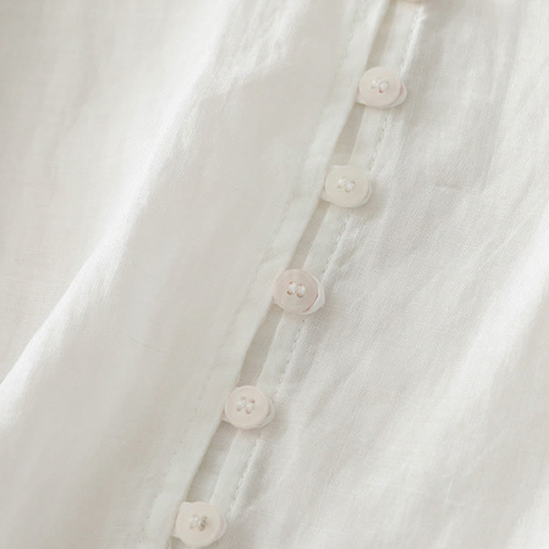 Camisa de mujer con botones y bordado de Buddha Stones - image 12