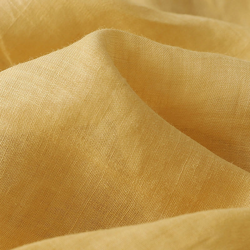 Camisa de lino y algodón para mujer con bordado de flores y Buddha Stones, de botonadura sencilla - image 12