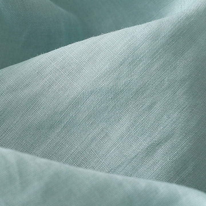 Camisa de lino y algodón para mujer con bordado de flores y Buddha Stones, de botonadura sencilla - image 25