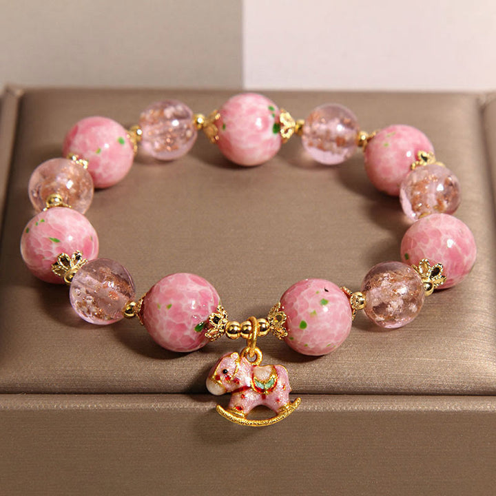 Pulsera Liuli con Buddha Stones y balancín del Año del Caballo - Liuli (circunferencia de la muñeca: 15-16 cm) - image 0