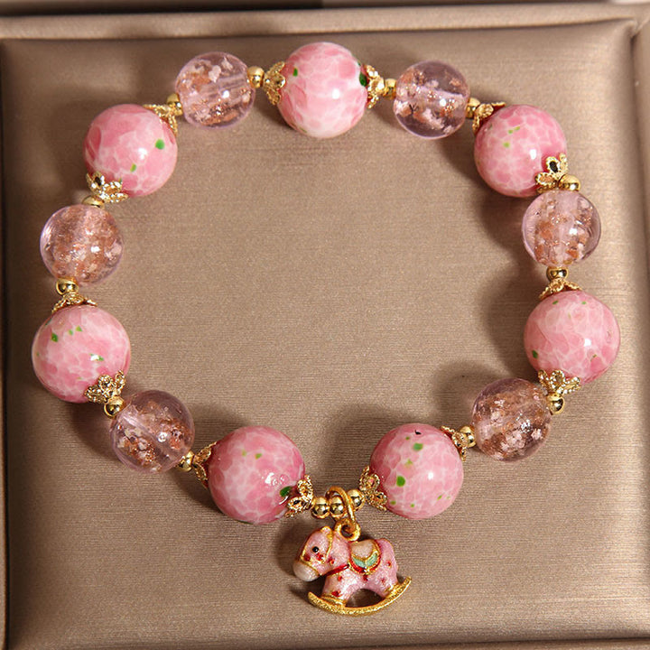 Pulsera Liuli de caballo balancín con Buddha Stones - image 4