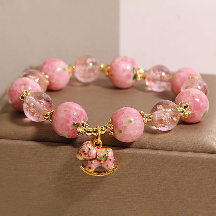 Pulsera Liuli con Buddha Stones y balancín del Año del Caballo - image 1