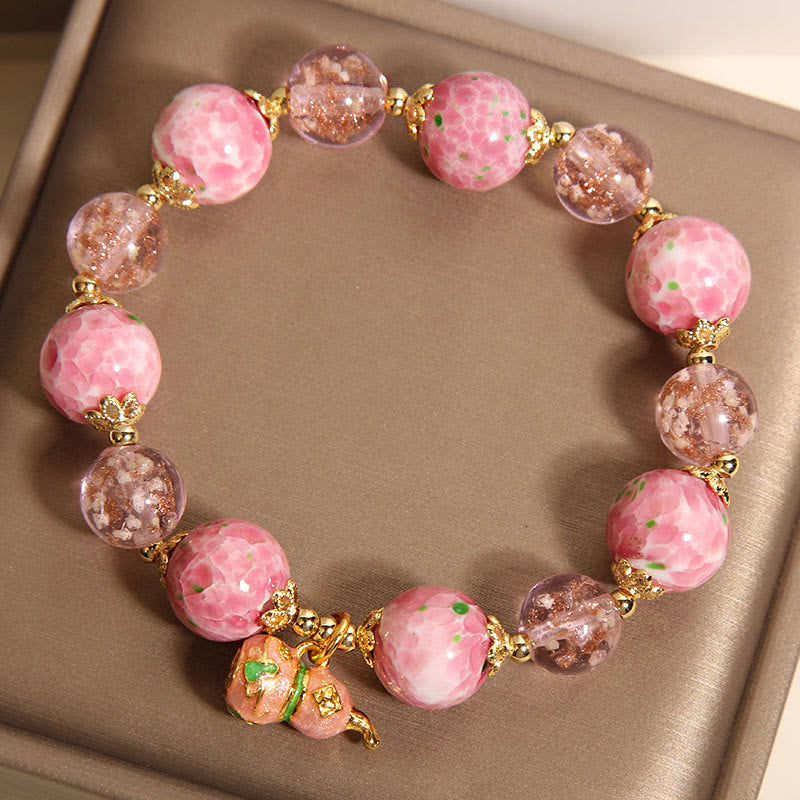 Pulsera Liuli de calabaza y Buddha Stones - image 4