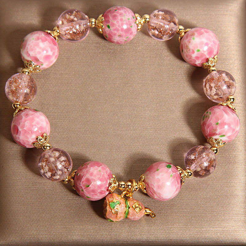 Pulsera Liuli de calabaza y Buddha Stones - image 3