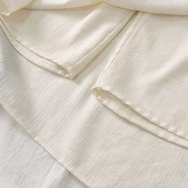 Falda pantalón con abertura y bolsillos para mujer, diseño de Buddha Stones en color liso - image 10