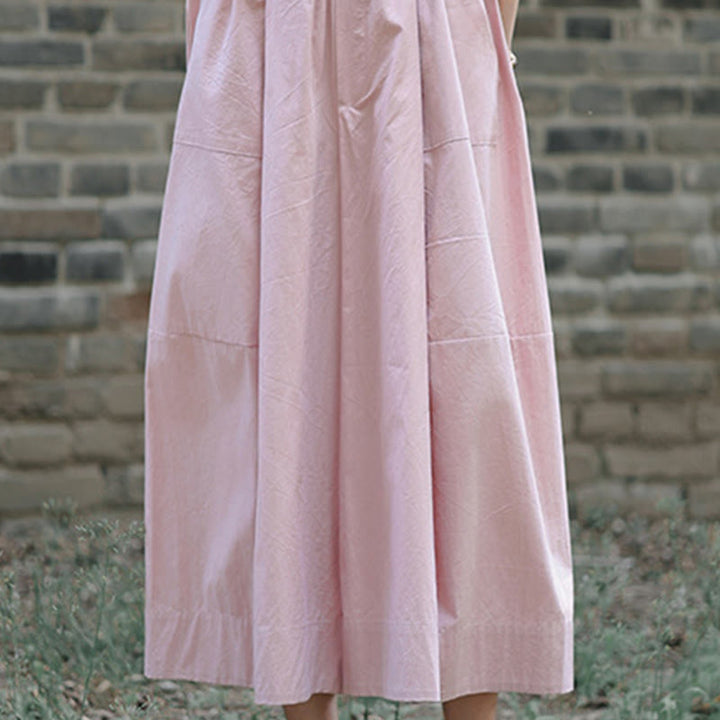 Pantalones capri casuales de algodón liso con cintura alta y pernera ancha para mujer con bolsillos de Buddha Stones - image 15