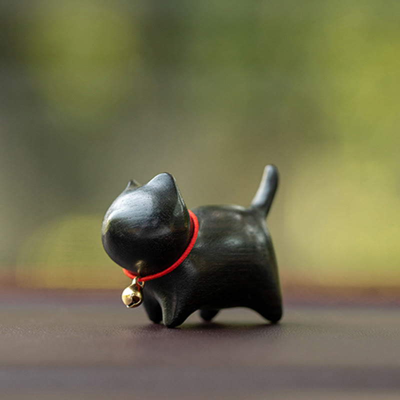 Buddha Stones de sándalo verde, hoja pequeña de sándalo rojo, animales lindos de gato, decoración relajante de paz - image 12