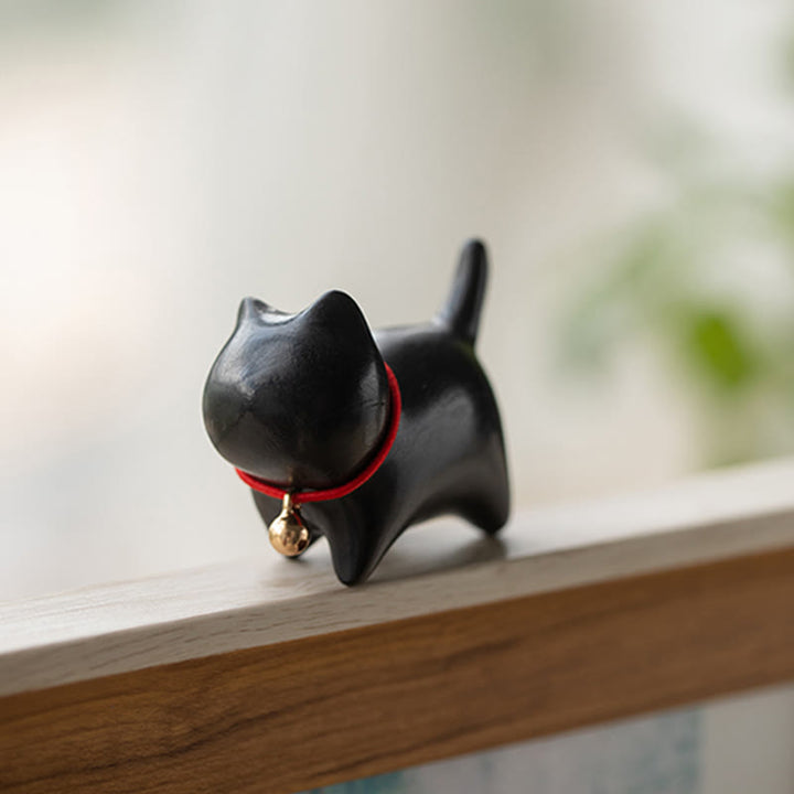 Buddha Stones de sándalo verde, hoja pequeña de sándalo rojo, animales lindos de gato, decoración relajante de paz - image 15