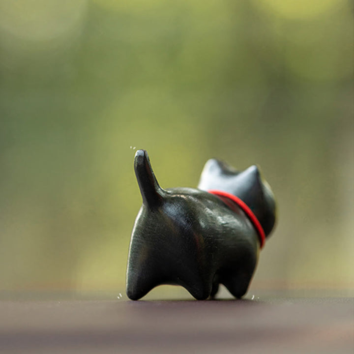 Buddha Stones de sándalo verde, hoja pequeña de sándalo rojo, animales lindos de gato, decoración relajante de paz - image 11