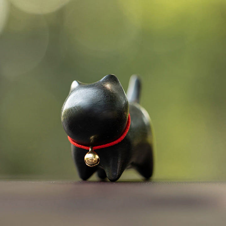 Buddha Stones de sándalo verde, hoja pequeña de sándalo rojo, animales lindos de gato, decoración relajante de paz - image 13