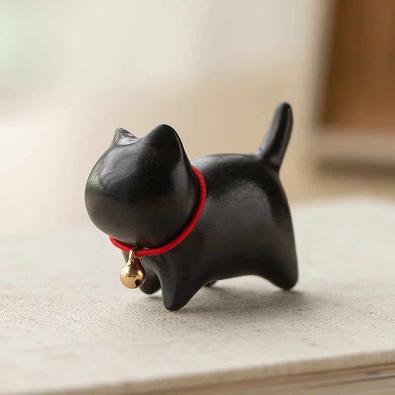 Buddha Stones de sándalo verde, hoja pequeña de sándalo rojo, animales lindos de gato, decoración relajante de paz - image 14