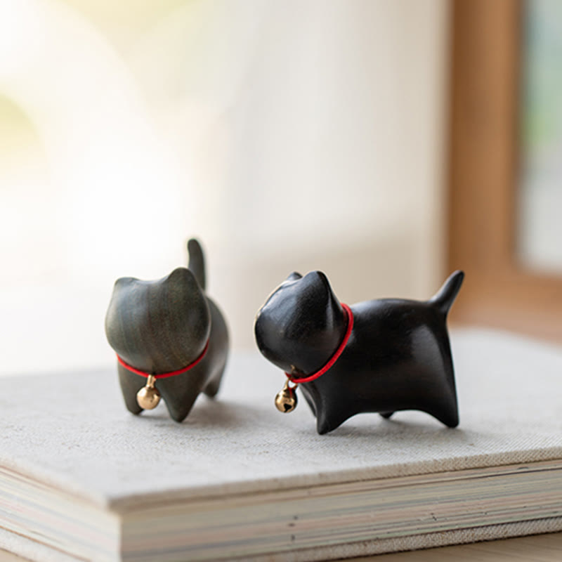 Buddha Stones de sándalo verde, hoja pequeña de sándalo rojo, animales lindos de gato, decoración relajante de paz - image 17