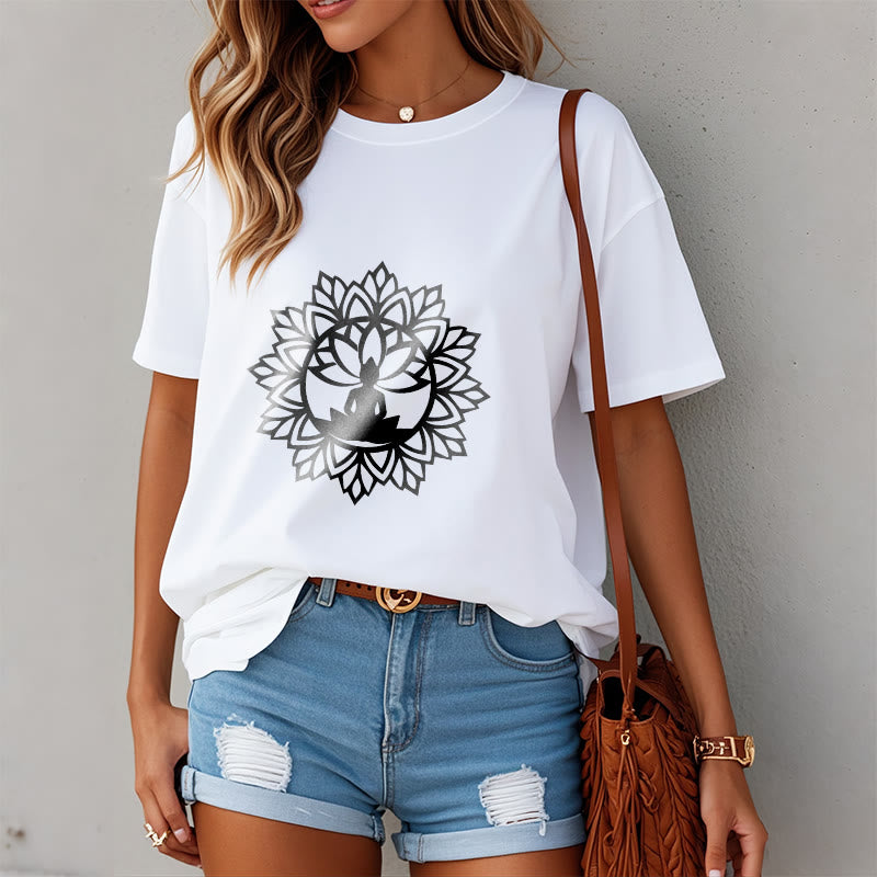 Camiseta informal con estampado de Buddha Stones de Buda - image 10
