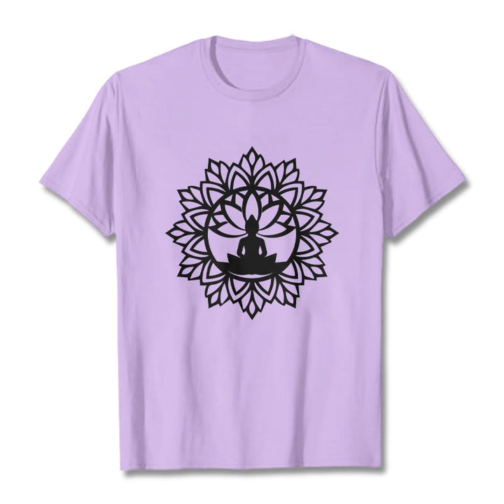 Camiseta informal con estampado de Buddha Stones de Buda - Ciruela - 2XL - image 17
