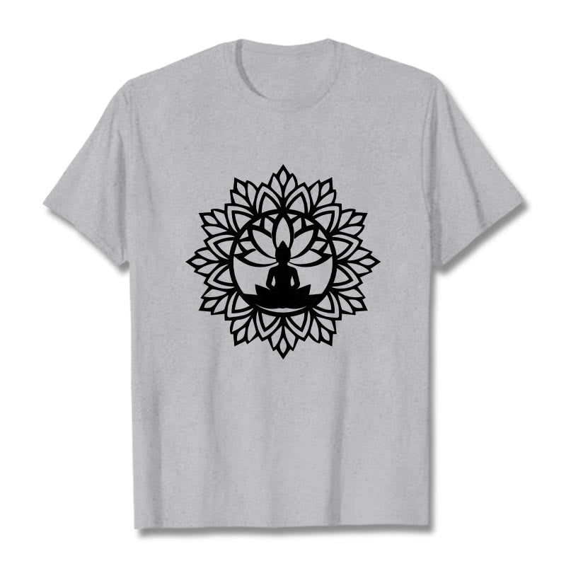 Camiseta informal con estampado de Buddha Stones de Buda - Gris claro - 2XL - image 20