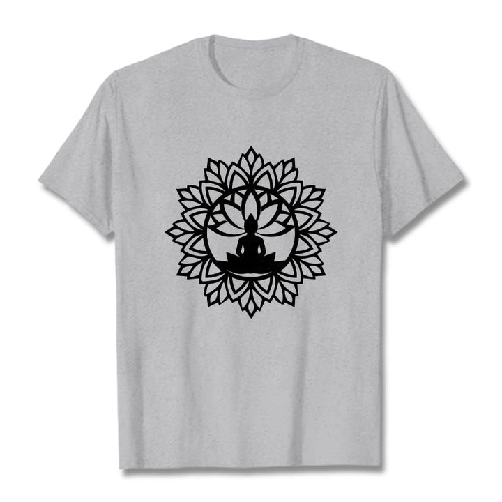 Camiseta informal con estampado de Buddha Stones de Buda - Gris claro - 2XL - image 20