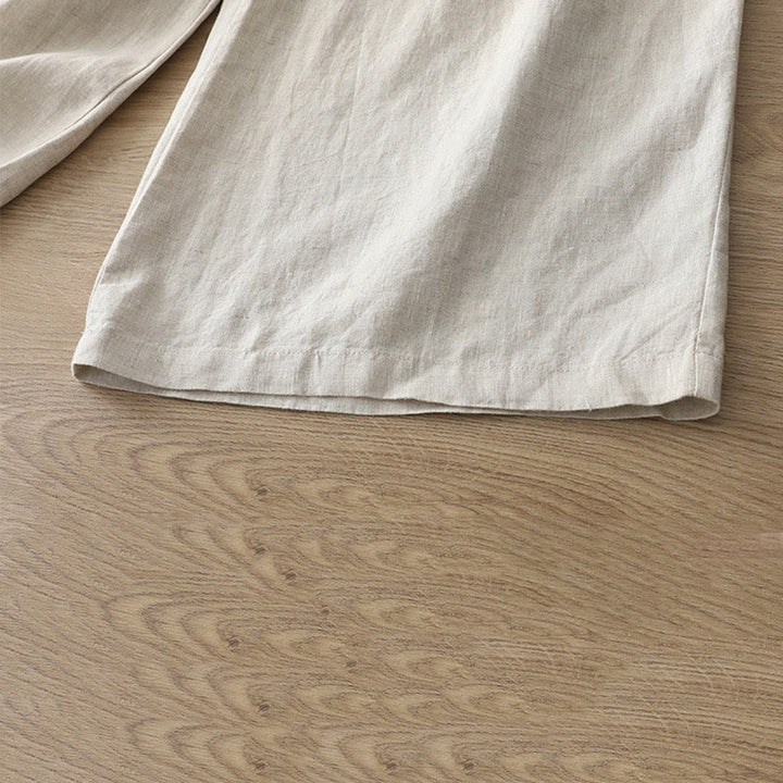 Pantalones anchos de algodón para mujer, estilo retro, informales, con bolsillos y cremallera, de Buddha Stones - image 3