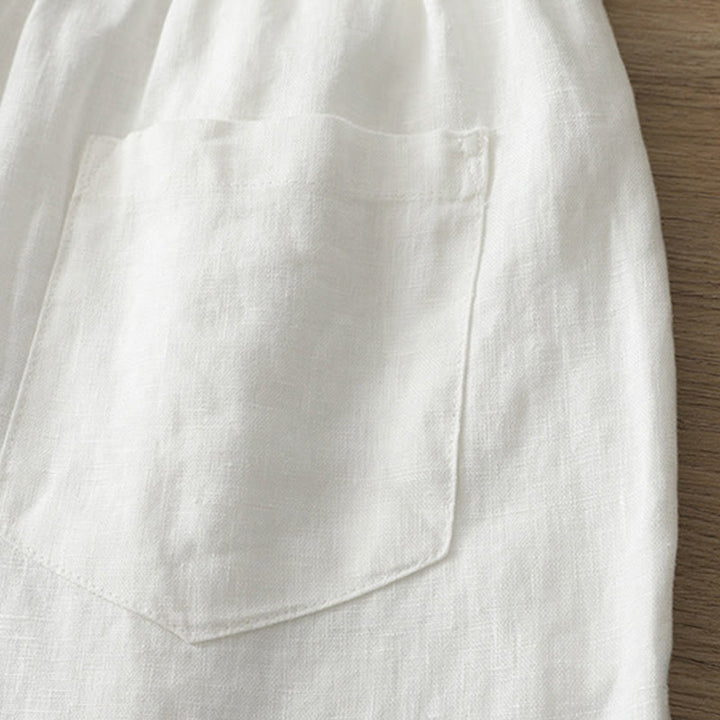 Pantalones anchos de algodón para mujer, estilo retro, informales, con bolsillos y cremallera, de Buddha Stones - image 10