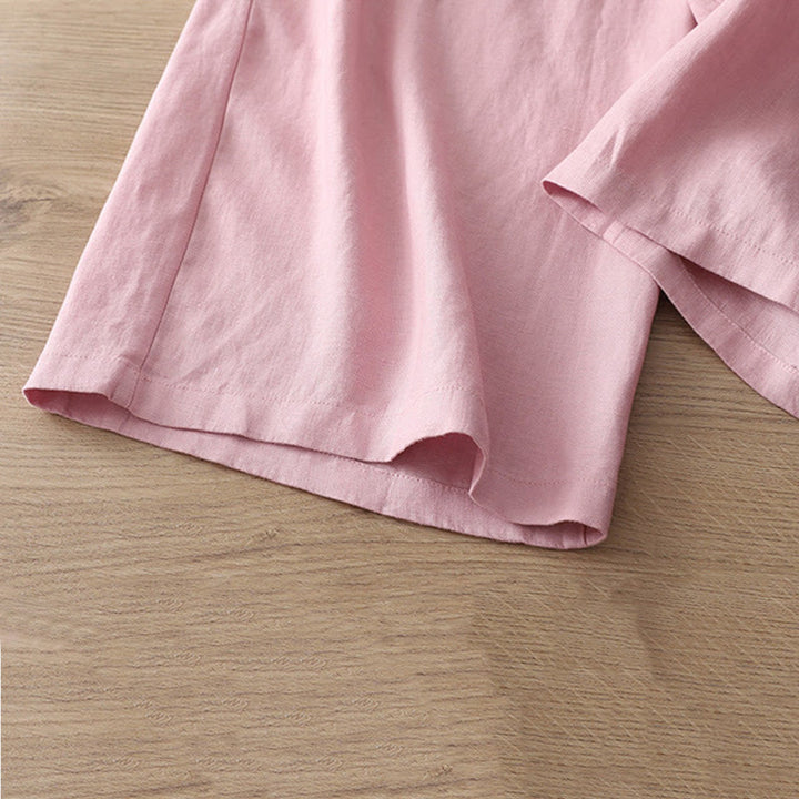 Pantalones anchos de algodón para mujer, estilo retro, informales, con bolsillos y cremallera, de Buddha Stones