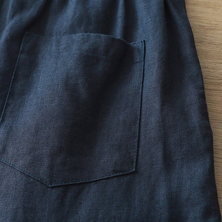 Pantalones anchos de algodón para mujer, estilo retro, informales, con bolsillos y cremallera, de Buddha Stones - image 35