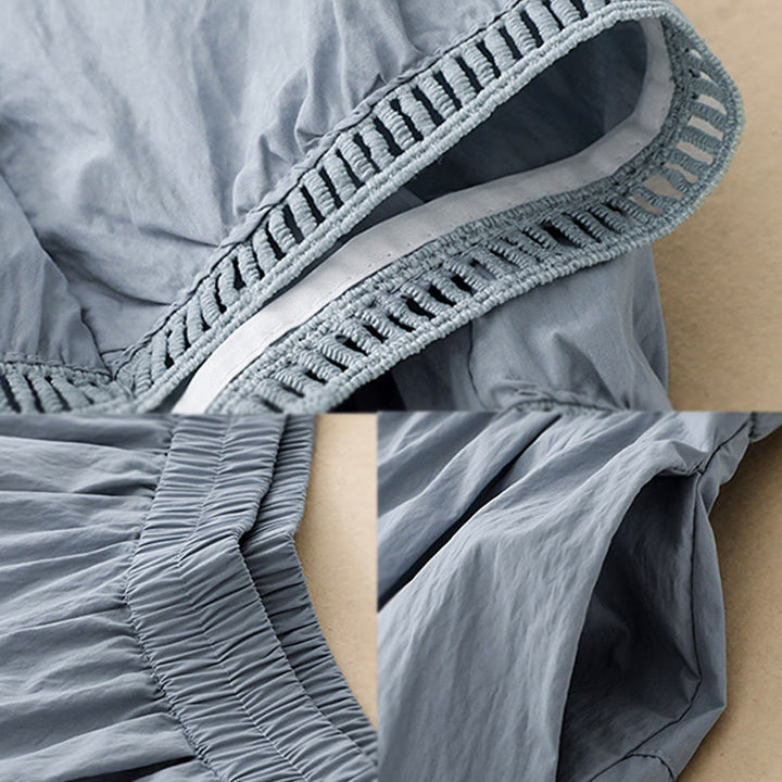 Pantalones de Buddha Stones para mujer, de pierna ancha, con bolsillos y dobladillo informal, diseño hueco, talla 7-8 - image 7