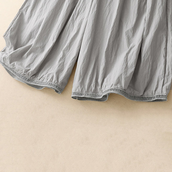 Pantalones de Buddha Stones para mujer, de pierna ancha, con bolsillos y dobladillo informal, diseño hueco, talla 7-8 - image 14