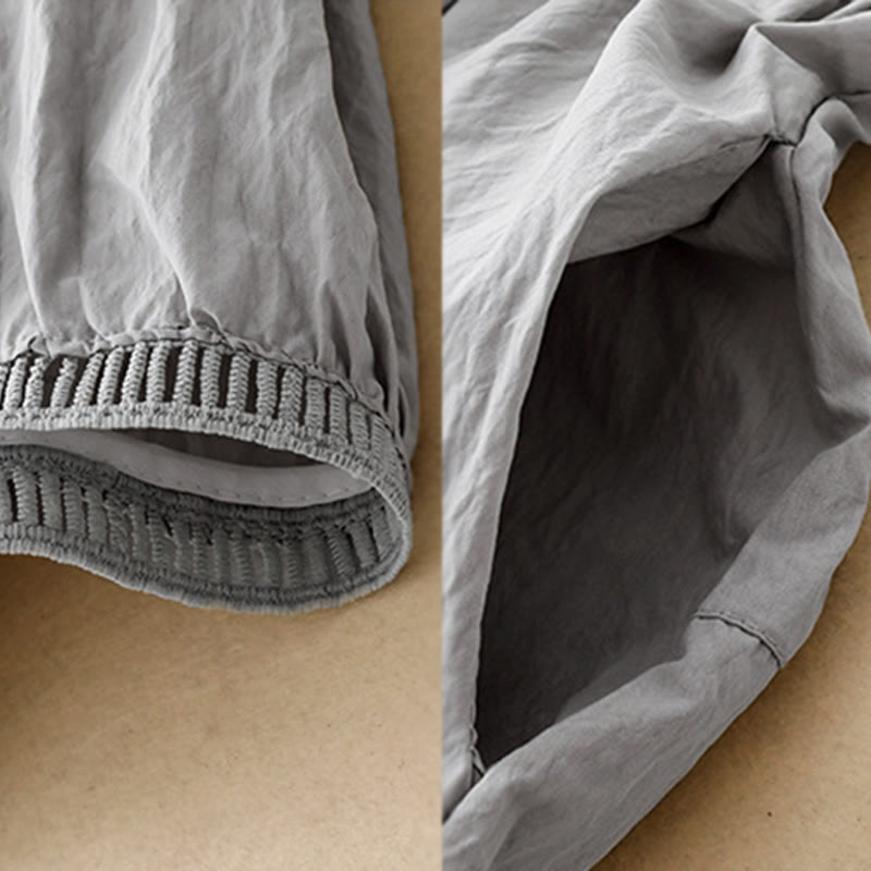 Pantalones de Buddha Stones para mujer, de pierna ancha, con bolsillos y dobladillo informal, diseño hueco, talla 7-8 - image 15