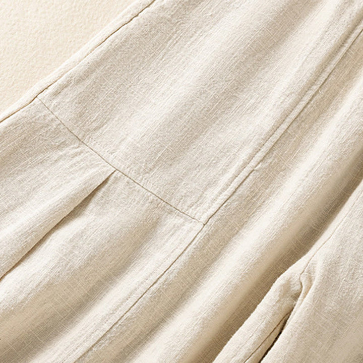 Pantalones harén de lino y algodón para mujer, de cintura alta, con diseño sencillo y sencillo, con bolsillos y Buddha Stones - image 6