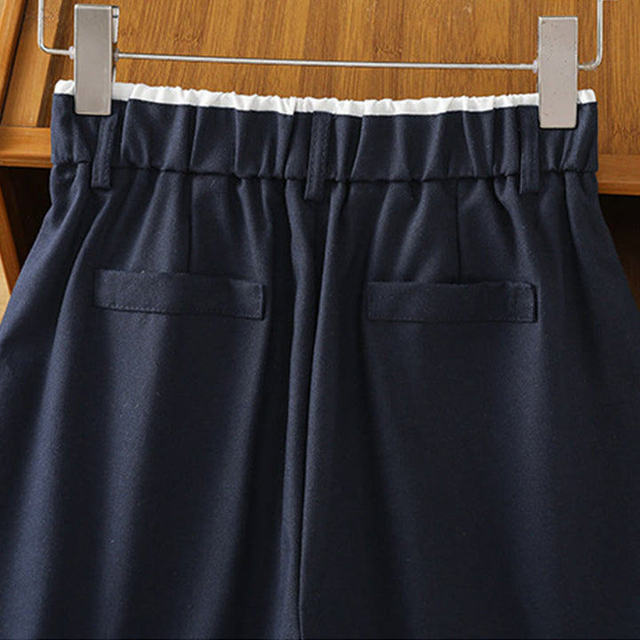 Pantalones anchos de lino y algodón para mujer con diseño informal de cintura hueca y encaje Buddha Stones y bolsillos