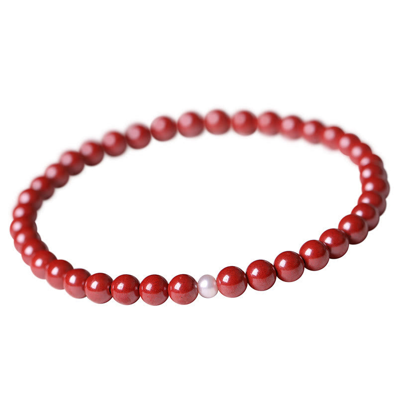 Pulsera de cuentas de bendición de cinabrio, calabaza y Buddha Stones - Perla Imperial Cinabrio (Tamaño de la cuenta: 6 mm) - image 16