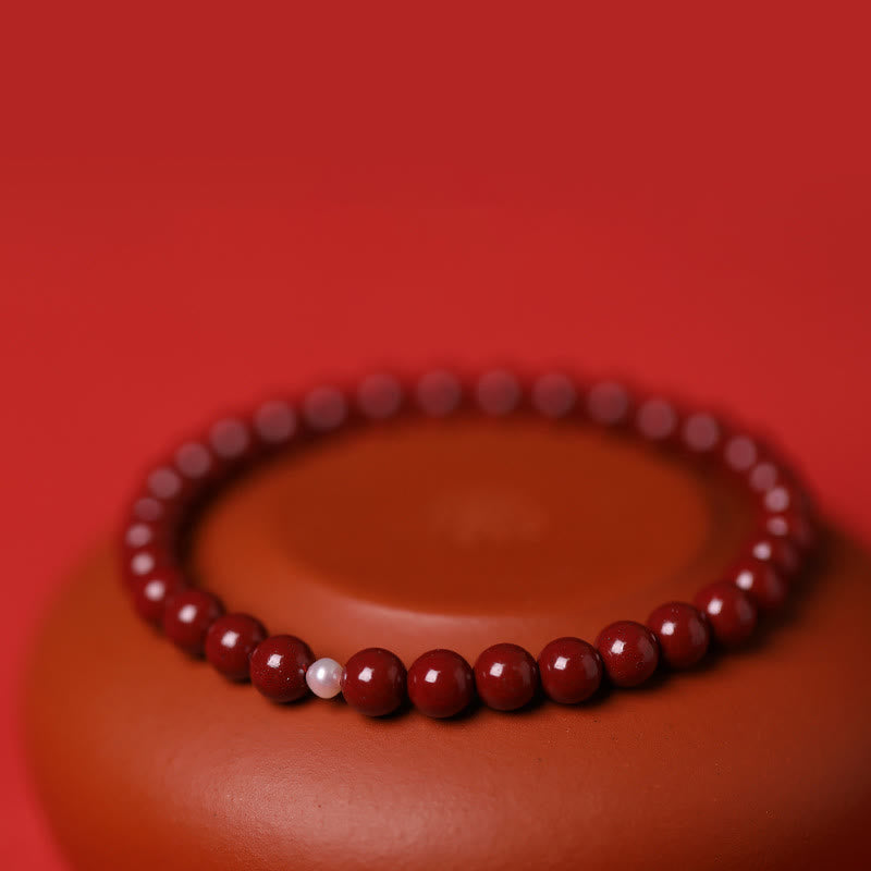 Pulsera de cuentas de bendición de cinabrio, calabaza y Buddha Stones - image 11
