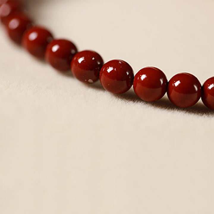 Pulsera de bendición de peces koi de la suerte con cuarzo fresa y cristal rosa cinabrio natural de Buddha Stones - image 16