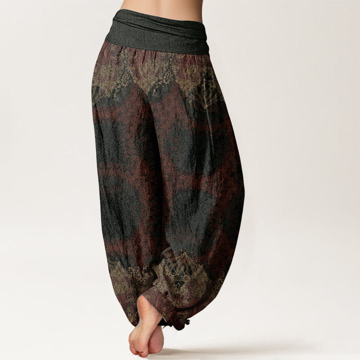 Pantalones harén de algodón puro con estampado de mandala y Buddha Stones para mujer, informales, con cintura elástica - image 7