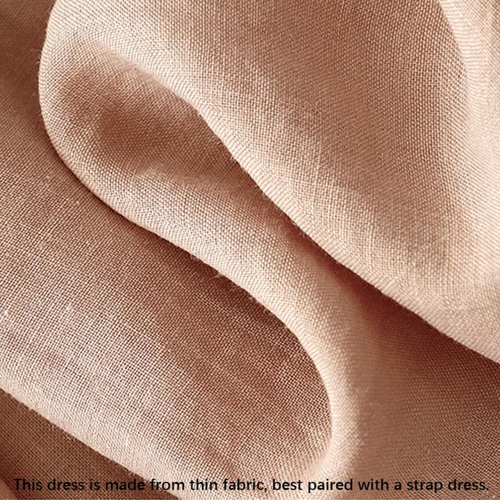 Vestido midi de verano para mujer de algodón y lino con cuello en V y botones de rana, manga corta y estampado de Buddha Stones - image 8