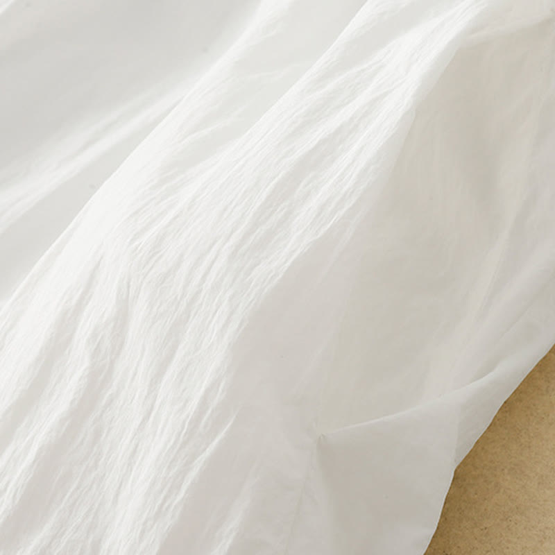 Falda de mujer con cintura elástica y bolsillos de Buddha Stones, líneas sencillas - image 6