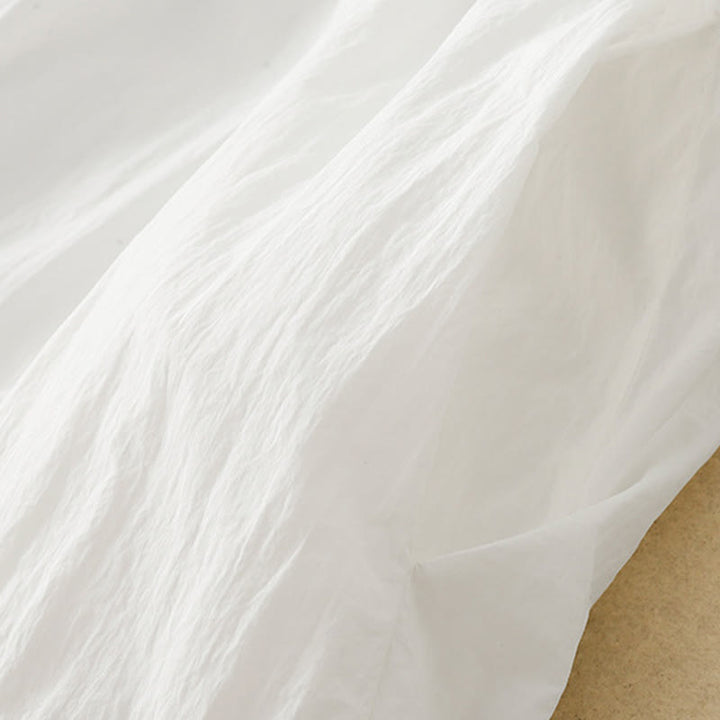 Falda de mujer con cintura elástica y bolsillos de Buddha Stones, líneas sencillas - image 6