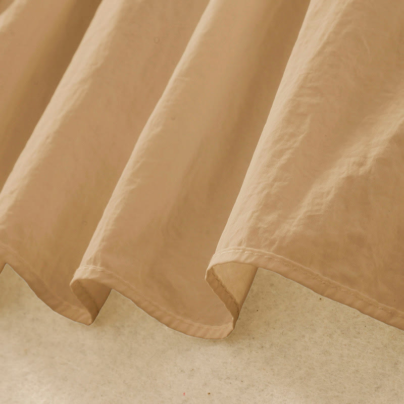 Falda de mujer con cintura elástica y bolsillos de Buddha Stones, líneas sencillas - image 15