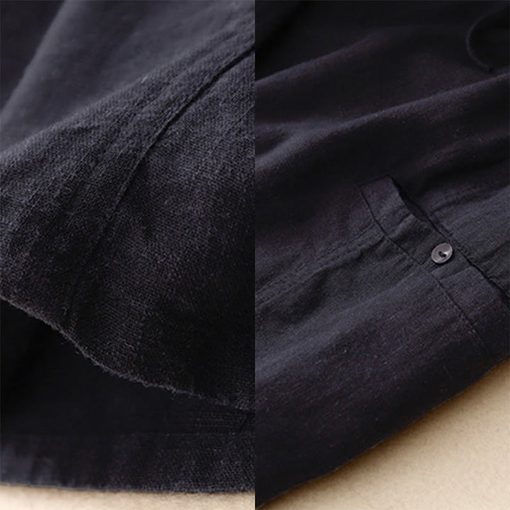 Falda de algodón con cintura elástica y cordón ajustable de Buddha Stones para mujer - image 3