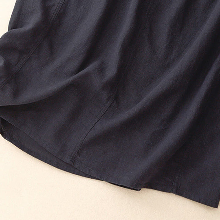 Falda de algodón con cintura elástica y cordón ajustable de Buddha Stones para mujer - image 4