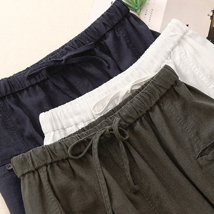 Falda de algodón con cintura elástica y cordón ajustable de Buddha Stones para mujer - image 19