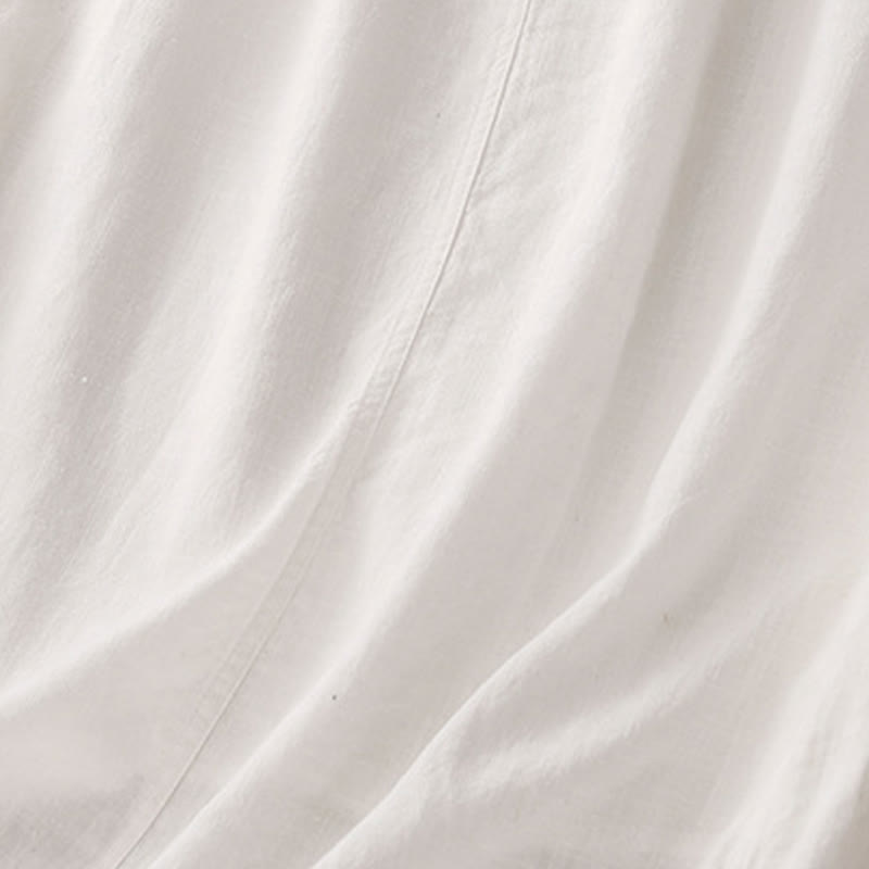 Falda de algodón con cintura elástica y cordón ajustable de Buddha Stones para mujer - image 10