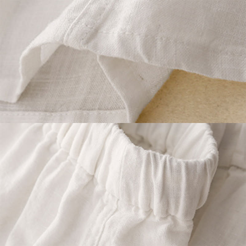 Falda de algodón con cintura elástica y cordón ajustable de Buddha Stones para mujer - image 12