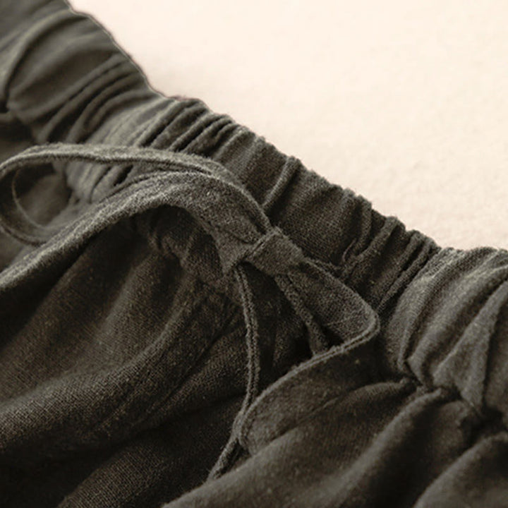 Falda de algodón con cintura elástica y cordón ajustable de Buddha Stones para mujer - image 16