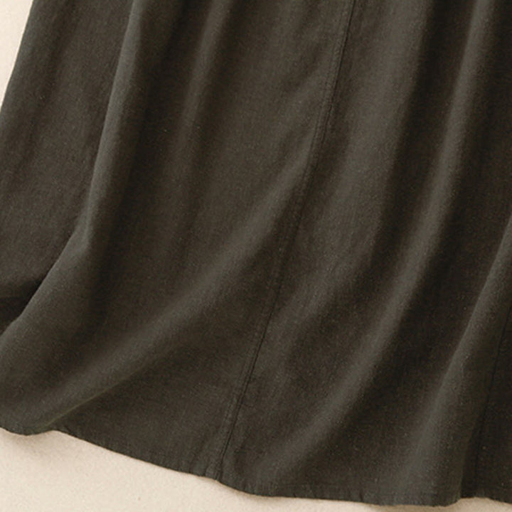 Falda de algodón con cintura elástica y cordón ajustable de Buddha Stones para mujer - image 17