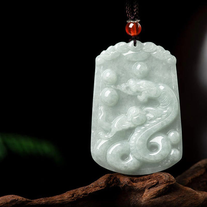 Collar con colgante de amuleto de abundancia del zodíaco chino de 12 Buddha Stones de jade natural - Serpiente - image 19
