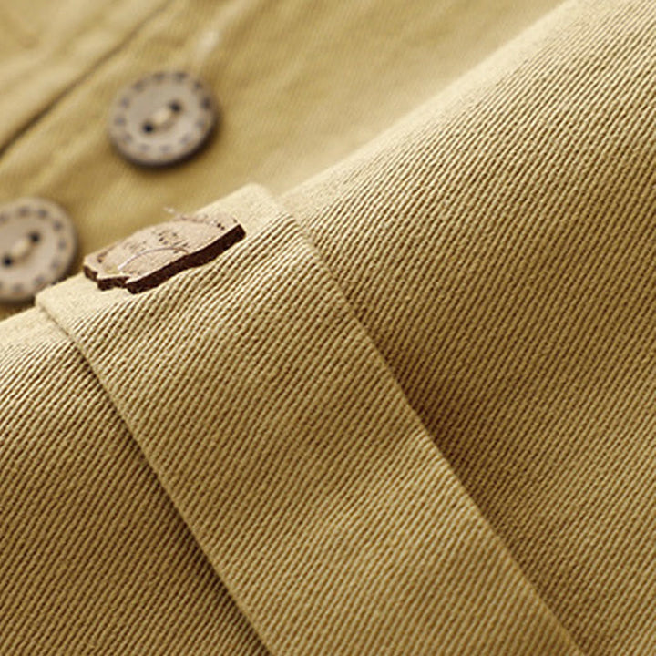 Chaleco de algodón sin mangas para mujer con bolsillos y botones delanteros de color liso con Buddha Stones - image 5