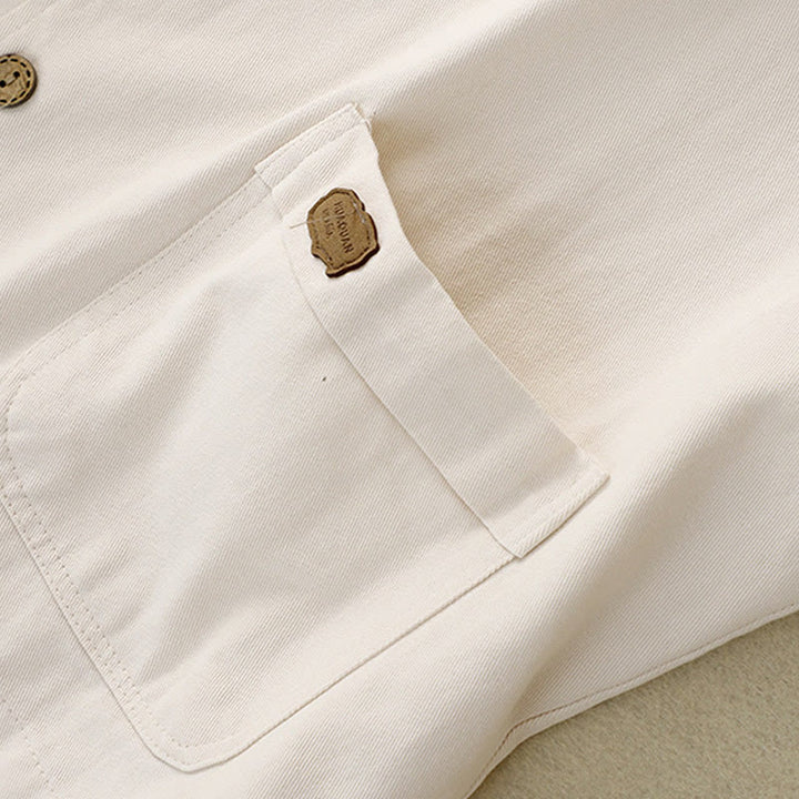 Chaleco de algodón sin mangas para mujer con bolsillos y botones delanteros de color liso con Buddha Stones - image 15