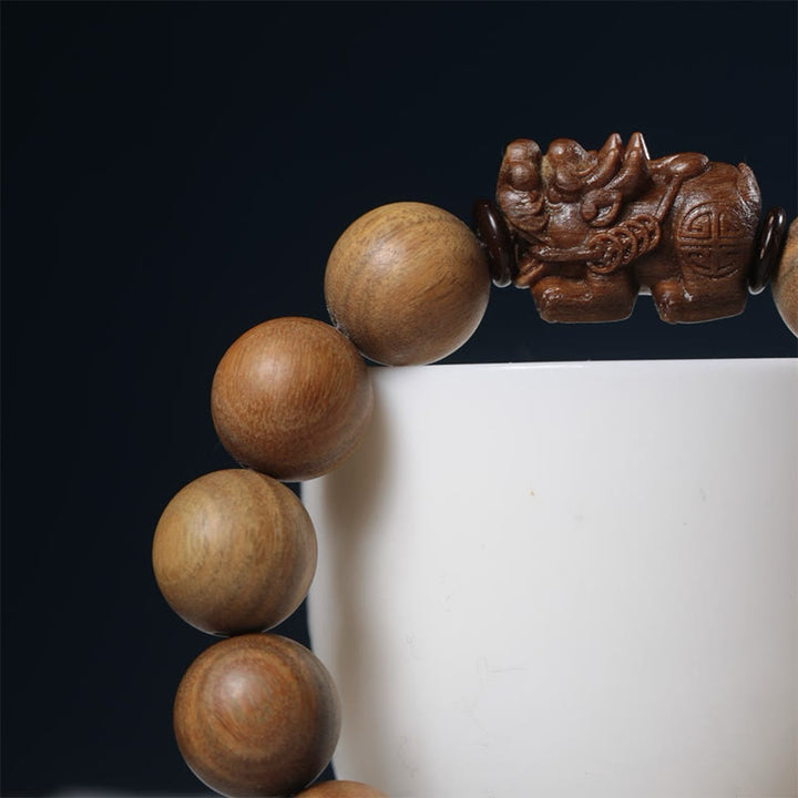 Pulsera Pixiu de sándalo verde con Buddha Stones para atraer la riqueza - image 9