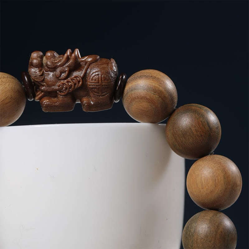 Pulsera Pixiu de sándalo verde con Buddha Stones para atraer la riqueza - image 10