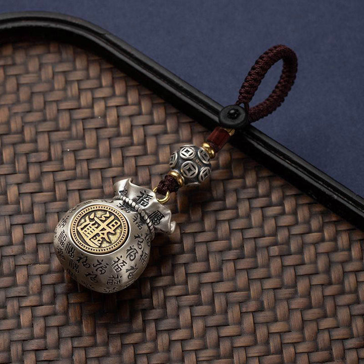 Bolsa de dinero con el personaje Fu de Buddha Stones que gana dinero todos los días llavero de la fortuna